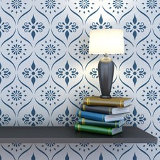 Wall Pattern Trellis Allover Stencil Bailey for Wallpaper Look