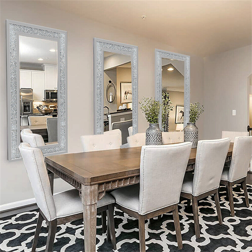 XXXL Large Gorgeous Diamond Wall Mirror Crushed Crystal Long Full Length Mirror - Picture 9 of 16