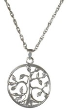 Tree of Life Ash Holder Cremation Urn Keepsake Pendant Necklace Sterling Silver