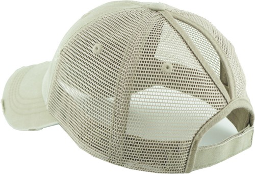 Ponycap Messy High Bun Ponytail Adjustable Mesh Trucker Baseball Cap Hat - Picture 42 of 134