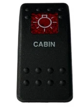 Carling Technologies Red Lighted "CABIN" Switch Cover