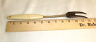 Vintage Beige Nylon Plastic Cooking Serving Fork 12" with Brown Nylon Tines tips — photo 4