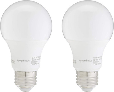 Amazon Basics A19 LED Light Bulbs 75 Watt Equivalent, Daylight White (5000K), En