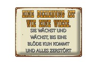 Blechschild Spruch 40X30 Cm Eine Beziehung Wie Eine Wiese Deko Schild