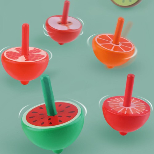 6pcs Funny Children Gyro Toys Creative Gyro Plaything Tops Toys Wooden Tops