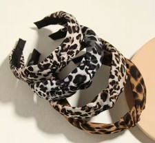 Knotted headbands Cheetah; Snow Leopard; Brown Cheetah: Your Choice Of Band