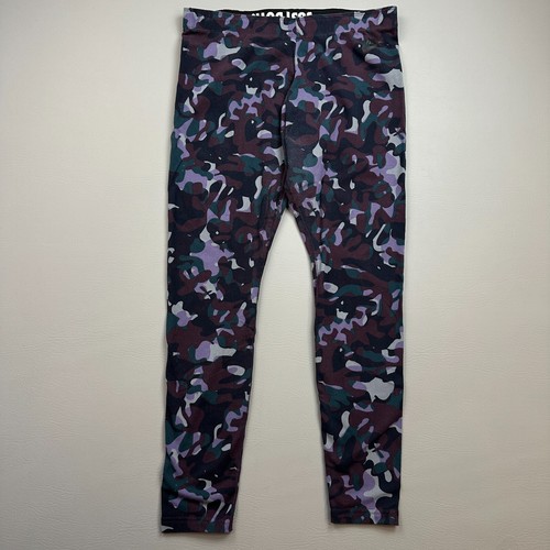 Nike Leggings Women's Large Purple Camo Dri Fit Active Running Workout Pants