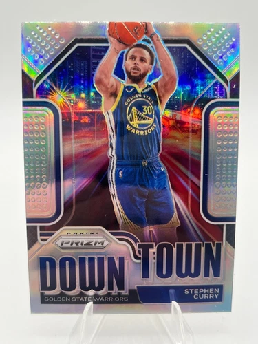 2020-21 Panini Prizm - Stephen Curry #9 Down Town Silver Prizm Warriors
