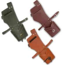LEATHER RECURVE BOW/ LONGBOW SIDE/HIP/WAIST ARROW QUIVER BAG