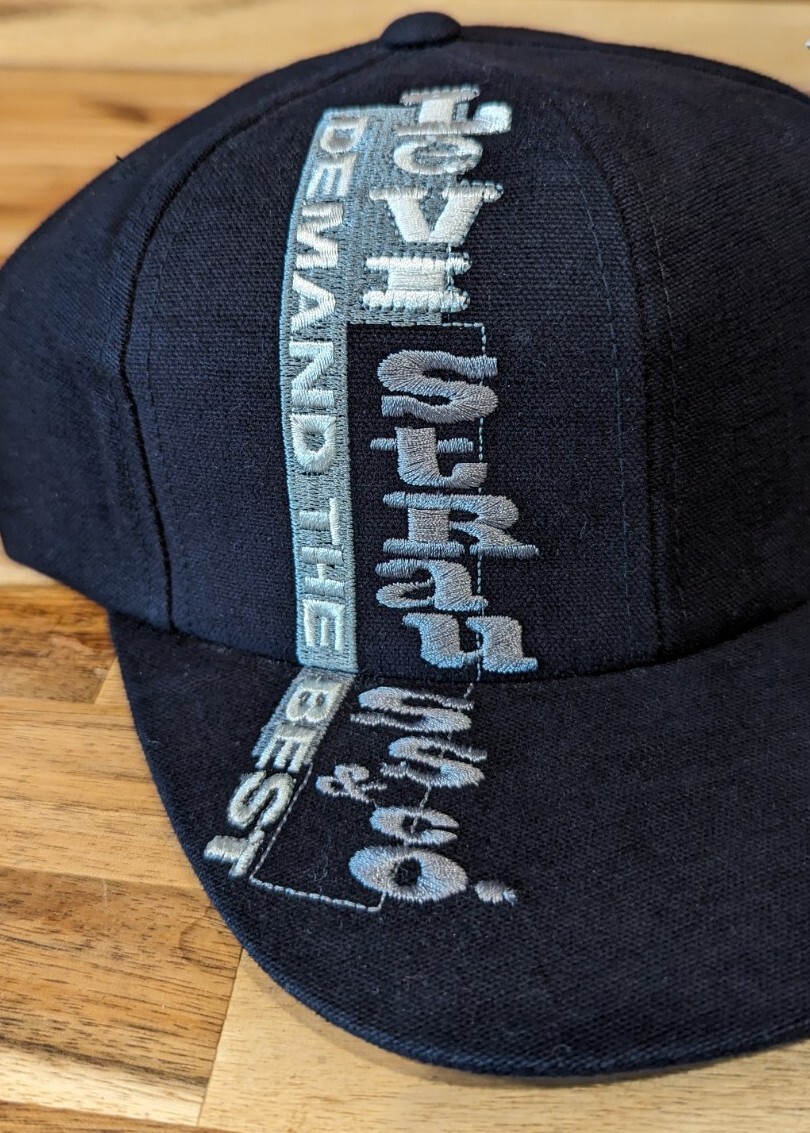 Vintage 90s Levis Snapback Hat Dad Embroidered Black