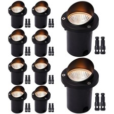 LED Low Voltage Landscape Light,12-24V AC/DC Shielded In-Ground Light IP67 Wa...