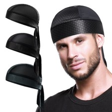 Sweat Wicking Beanie Cap Skull Cap Pirate Hat Bandana Head Wrap for Men Women