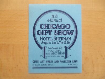 (1514) Posterstamp - 5th Chicago Gift Show 1926