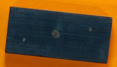 ANCIEN JEU DE DOMINO OS & bois noirci - 1 rivets - 4.5 cm