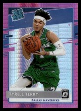 2020 Donruss Optic #181 Tyrell Terry Rookie Dallas Mavericks Hyper Pink