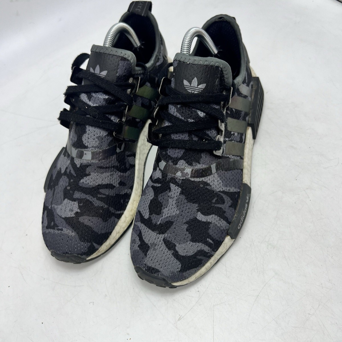 adidas gazelle silver green womens Adidas NMD_R1 "Grey Camo"  Beater Sneaker