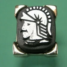 Spartan Warrior Cameo Helmeted Centurion Vintage SWANK Lapel Pin Tie Tack y07