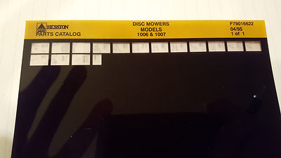 HESSTON 1006 1007 DISC MOWER TRACTOR CATALOG MICROFICHE FICHE MANUAL | eBay