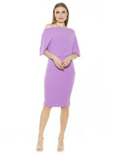 Alexia Admor Dress Lilac Orchid Purple Olivia Off The Shoulder Pencil XL