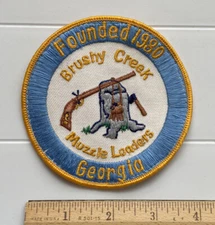 Brushy Creek Muzzle Loaders Founded 1980 Georgia Black Powder Rifle Gun Patch