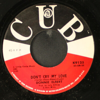DONNIE ELBERT: don't cry my love / love stew CUB 7" Single 45 RPM | eBay