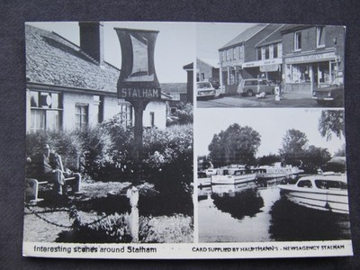 ALTE POSTKARTE MIT INTERESSANTEN SZENEN RUND UM STALHAM, NORFOLK
