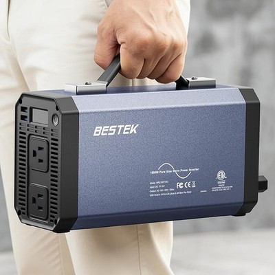 BESTEK Pure Sine Wave Power Inverter 1000W 12V to 110V USB