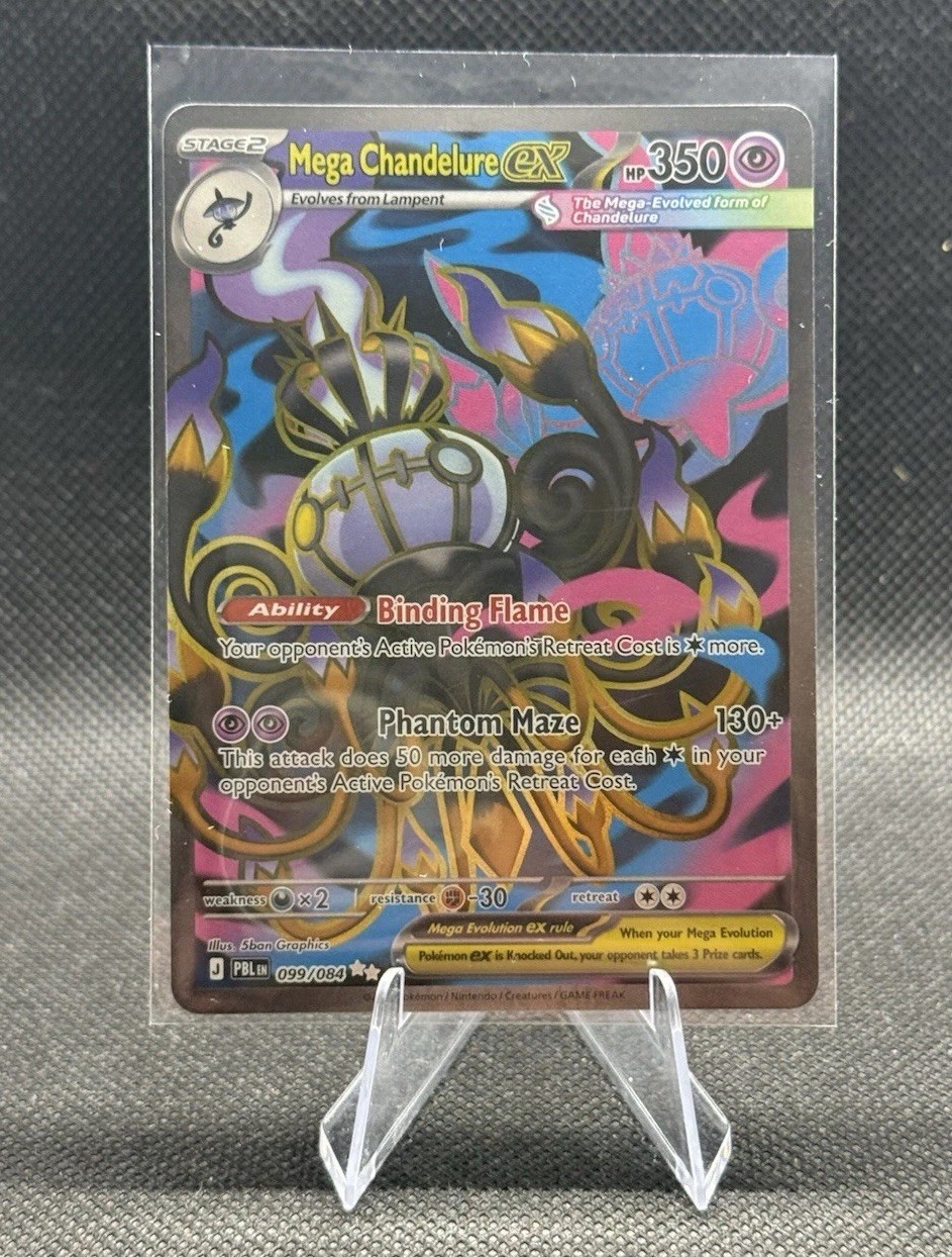 Mega Chandelure ex Ultra Rare 099/084 Pokemon TCG PITCH BLACK ENGLISH
