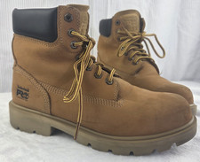 Timberland PRO Sawhorse 6" Mens Size 7W Wheat Composite Toe Safety Work Boots
