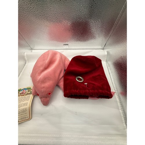 Vintage 1982 Puggle Stuffed Toys Plush Pink Animal With Bag Barber Australia - Picture 5 of 8