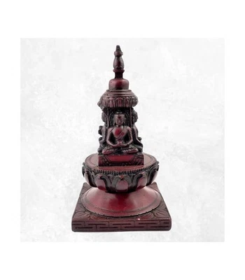 Statuette bouddhiste Stupa tibetain en résine 15 cm STUPA49 - Photo 1/2