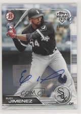 2019 Topps Holiday Bowman Turkey Auto 18/35 Eloy Jimenez #TH-EJ Auto s7f