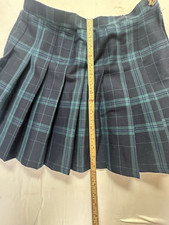 Women's Green Plaid Pleated Mini Skirt Dark Academia Preppy Clueless Y2K Small