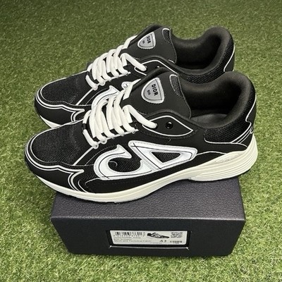 Dior B30 Men s Low-Top Lace-Up Sneaker Black/White New w/ Box