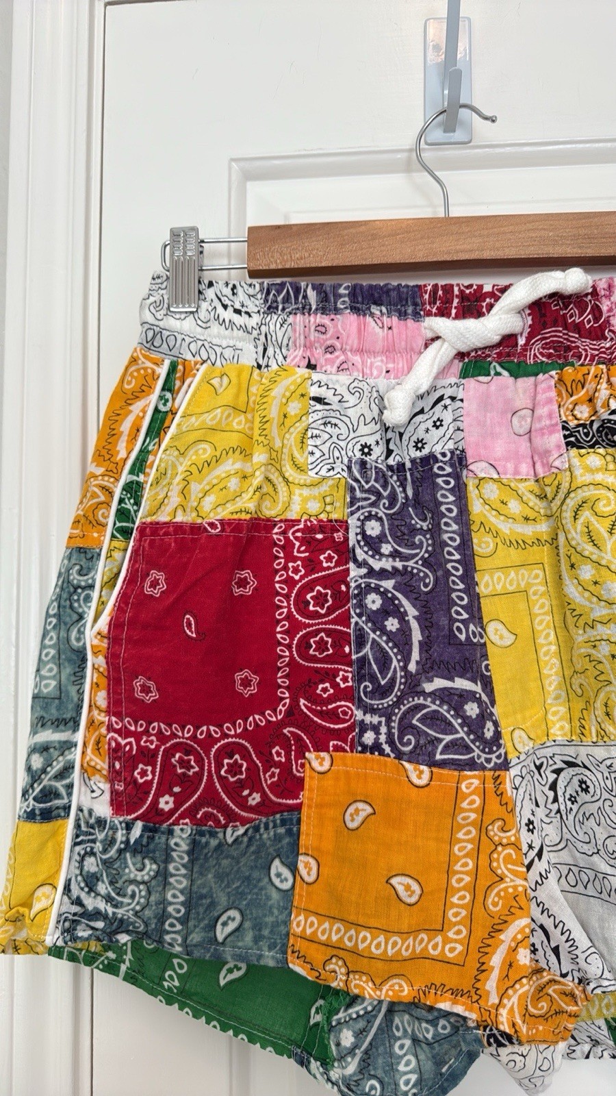 Riley 1880 Bandana Patchwork Drawstring Shorts Sz… - image 5