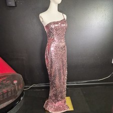 NWT MAC DUGGAL [ 4 ] 93955 One Shoulder Sequin Gown w/ Rhinestone Detail J1069