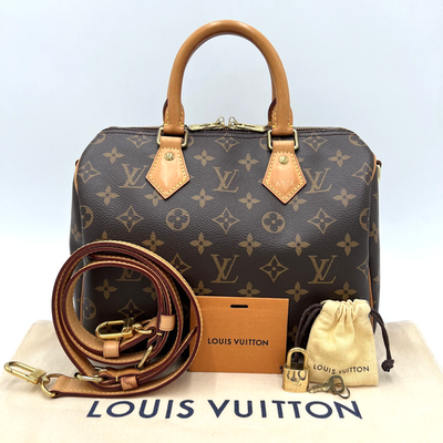 LOUIS VUITTON Monogram Speedy Bandouliere 25 2way Bag M41113 Auth