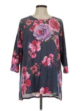 Dear Scarlett Women Purple 3/4 Sleeve T-Shirt M