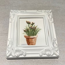 Watercolor mixed media pressed flowers