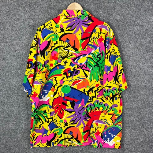 Vintage Rare Woolrich Abstract Print Button Up Shirt Mens XL Colorful - Picture 2 of 7