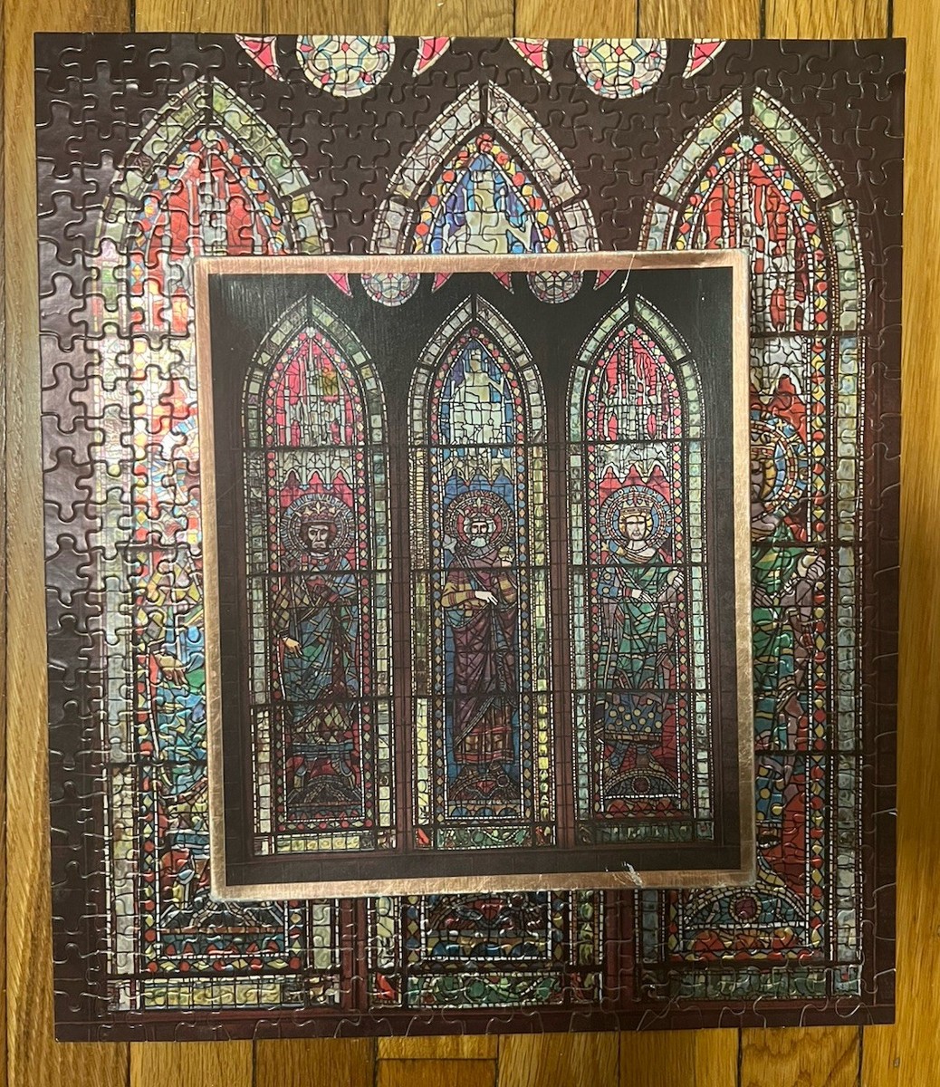 GOLDEN GOTHIC FOIL JIGSAW PUZZLE　ジグソーパズル COMPLETE Vintage 1971 Golden Gothic 500 Piece Foil Jigsaw Puzzle