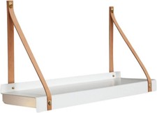 White Hanging Shelf with Integrated Lamp – Modern Wall Shelf, Ambient Lighting