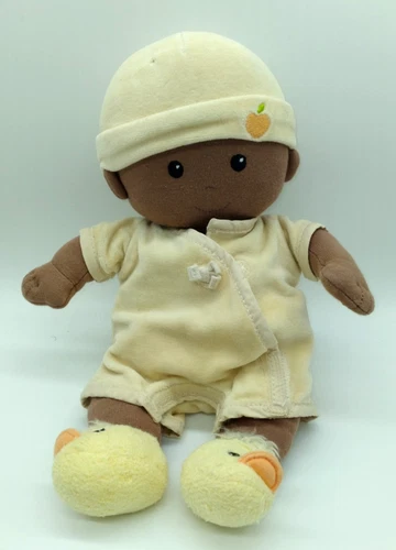 Apple Park Organic Cotton Baby Doll Cream Outfit
