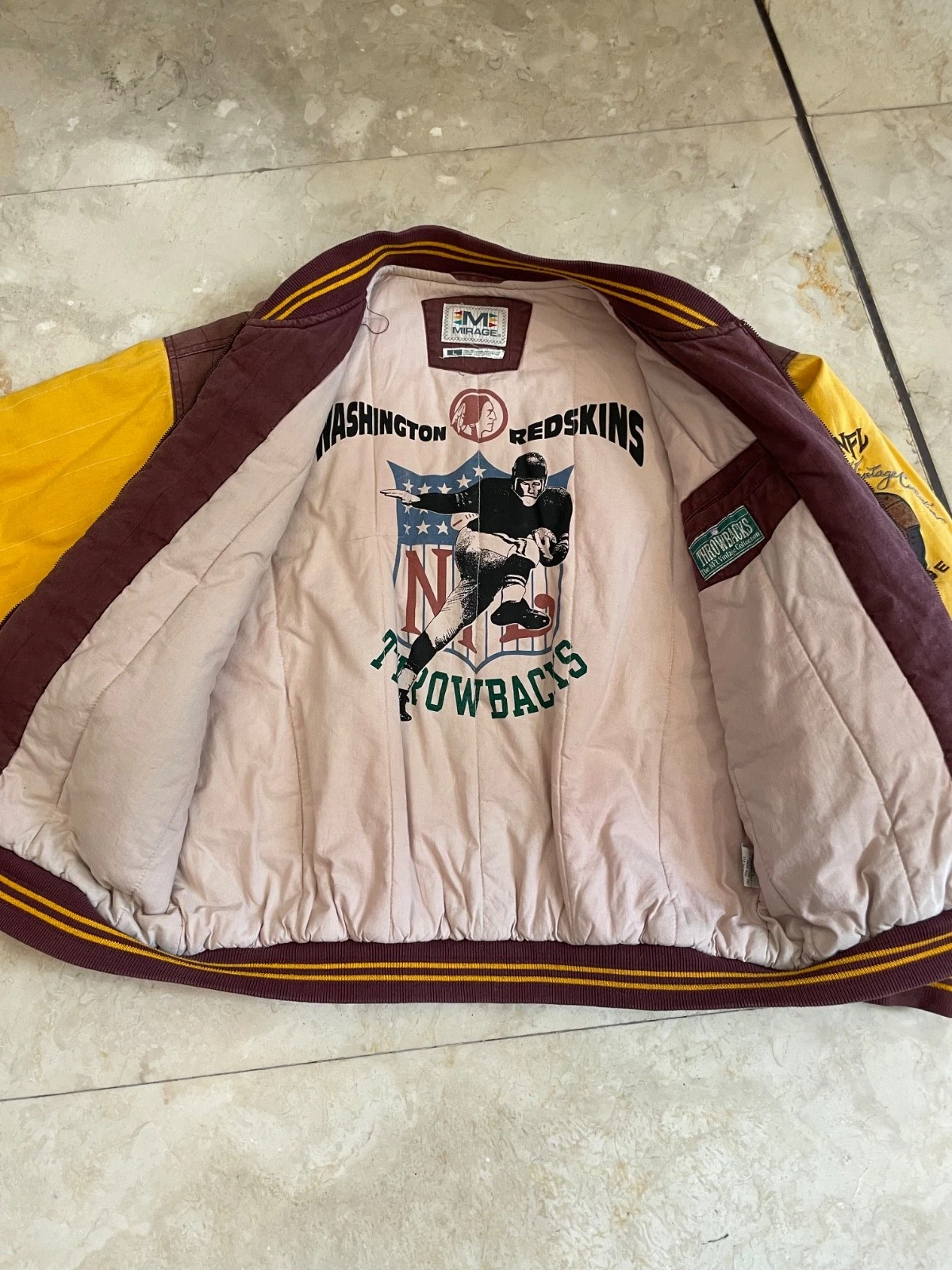 Vintage Washington Redskins NFL Mirage Bomber Jacket image 11