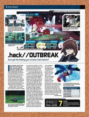 2003 Dot Hack Outbreak Part 3 PS2 Original Advertisement / Retro Promo vr1