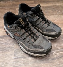 Skechers After Burn Memory Fit 50125EWW Men's Sneakers 9.5 Extra Wide Gray Shoe