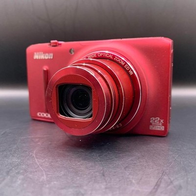 AS IS'' Nikon COOLPIX S9500 Red 22x Optical Zoom Digital Camera