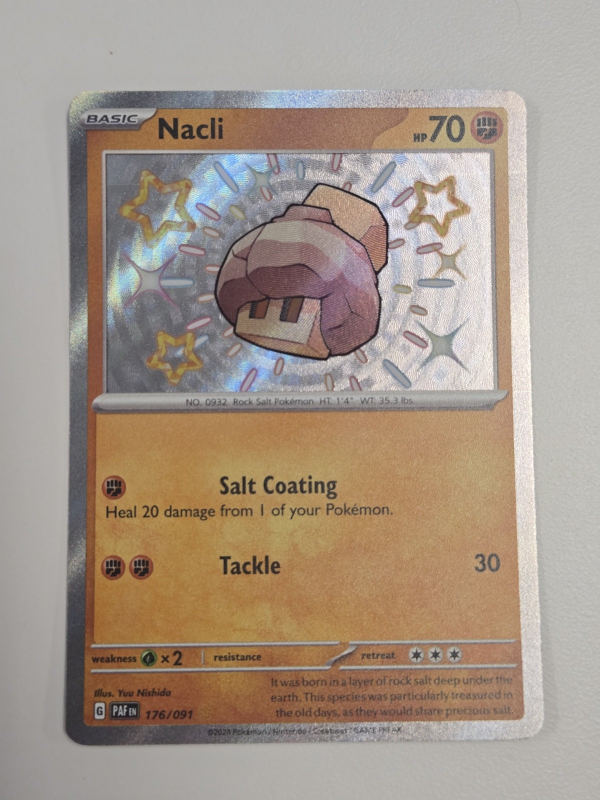 The Pokémon Company Nacli 176/091 SV: Paldean Fates Shiny Rare Holo ENG