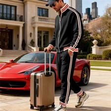 Mens Sweatsuits 2 Piece Sport Tracksuit Jogger Sweat Suits Jogging Outfits