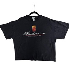 Smithsonian Institution T-Shirt Mens XL Black Vintage Castle Graphic Boxy Tee